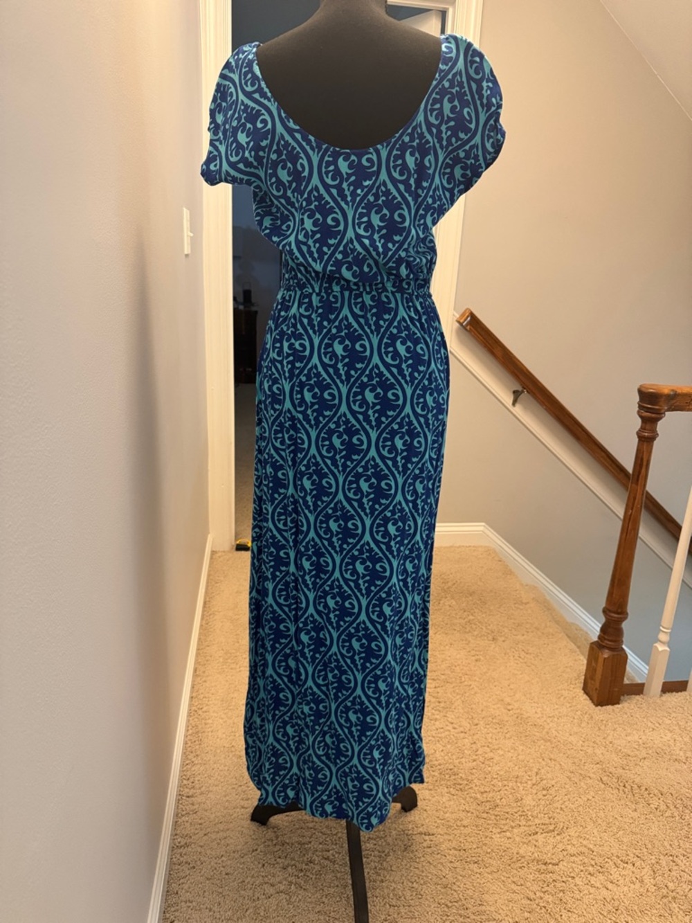 escapada Blue Patterned Maxi Dress - Picture 2 of 6